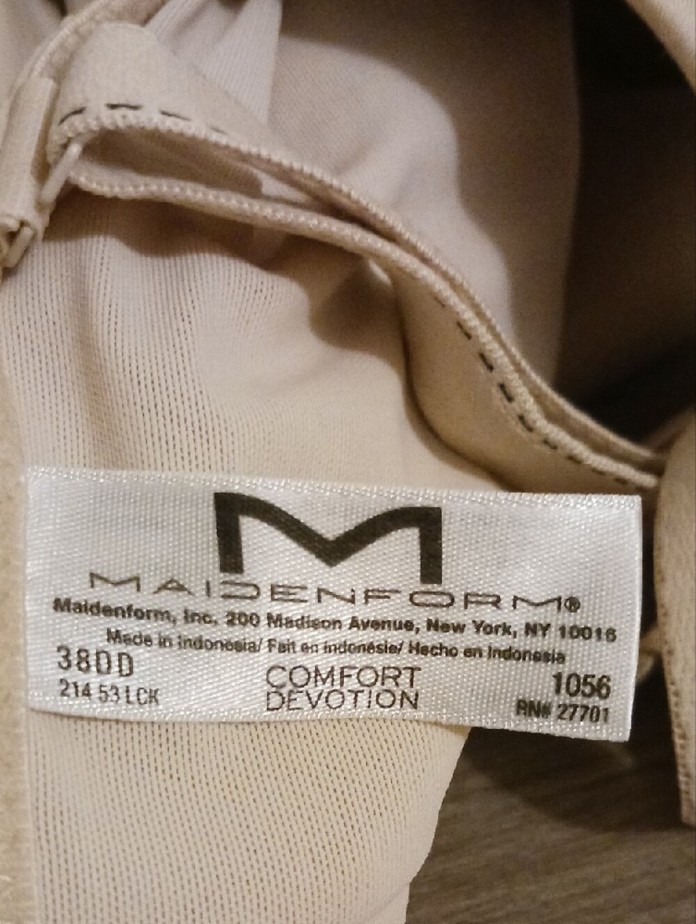 Maidenform Beige Shaping Bodysuit with Underwire 38DD - Picture 4 of 6